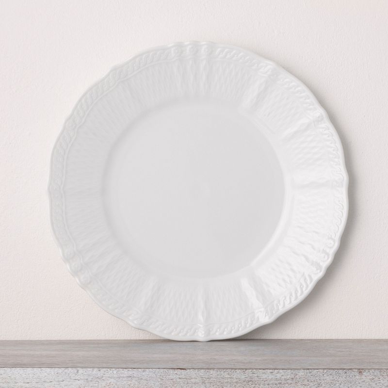 Noritake Cher Blanc Set of 4 Round Dinner Plates, 3 of 9