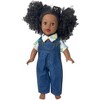 Doll Clothes Superstore Denim Farmer Overalls with Dinosaur Shirt for 18 Inch Girl and Boy Dolls - 3 of 4