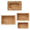 Casafield Set of 3 Water Hyacinth Storage Baskets with Handles - Small, Medium, and Large Woven Nesting Storage Bin Organizers for Shelves - image 4 of 4