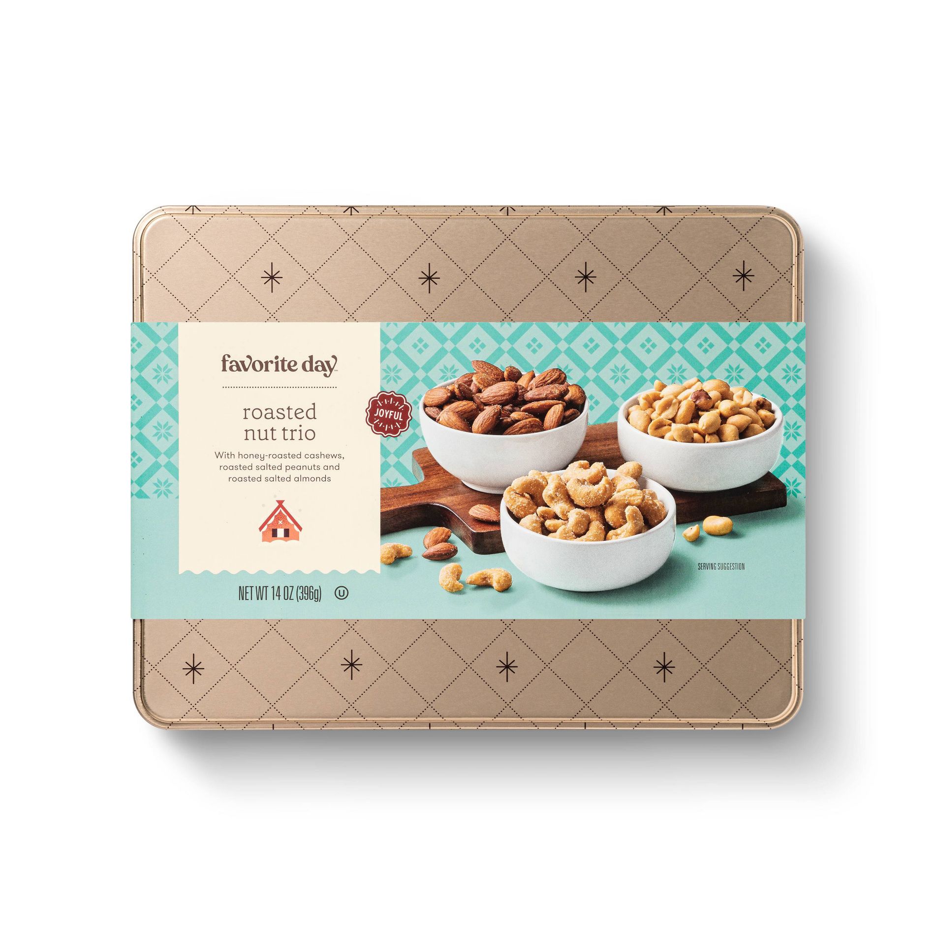 Christmas Roasted Nut Trio Tin - 14oz - Favorite Day™