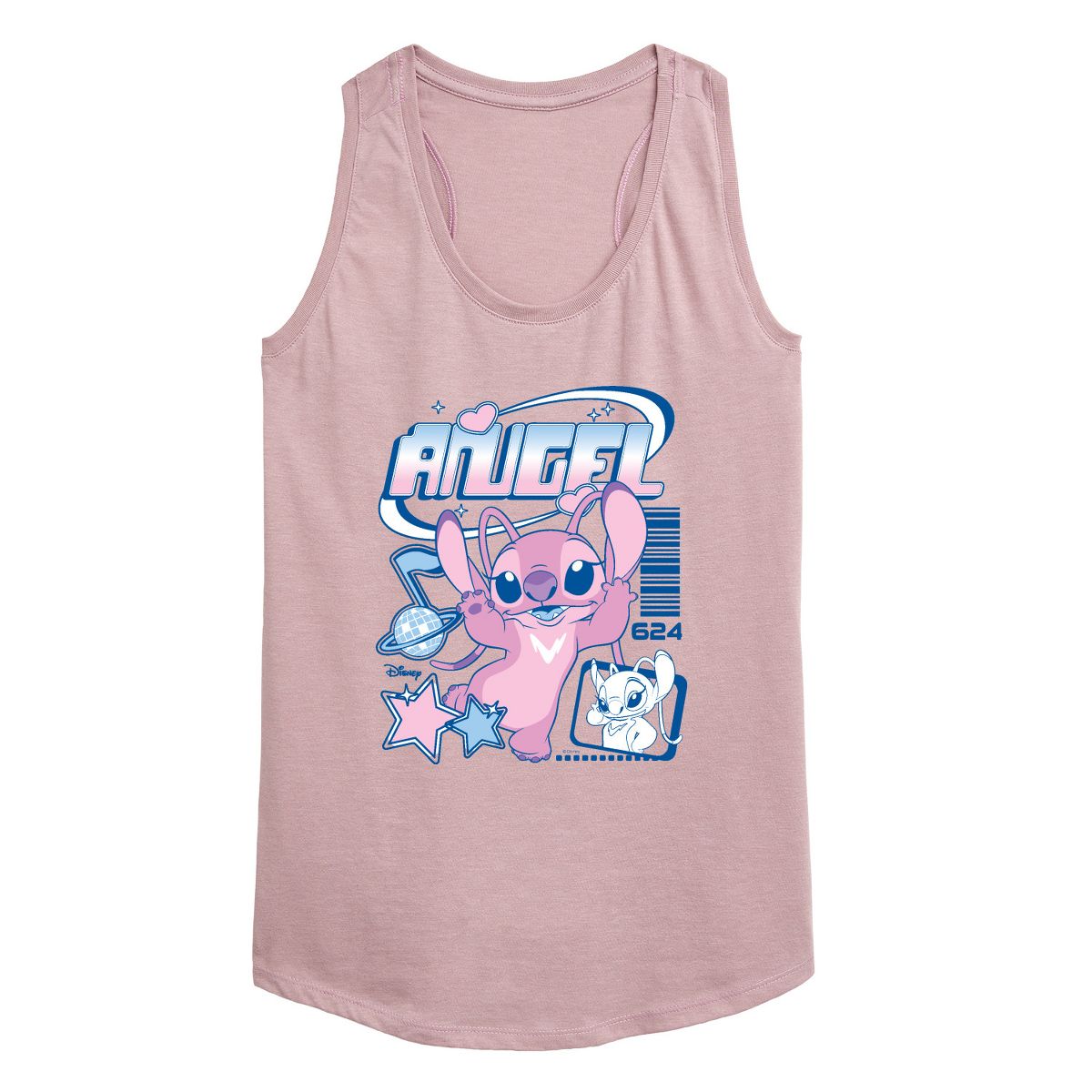 Women's - Lilo & Stitch - Angel Y2k Graphic Racerback Tank - thumbnail 5