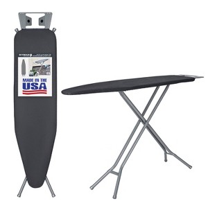 Seymour Home Products 4 Leg Mesh Top Ironing Board with Iron Rest Charcoal: Full Size, Adjustable, Steel Frame, Foldaway - 1 of 4