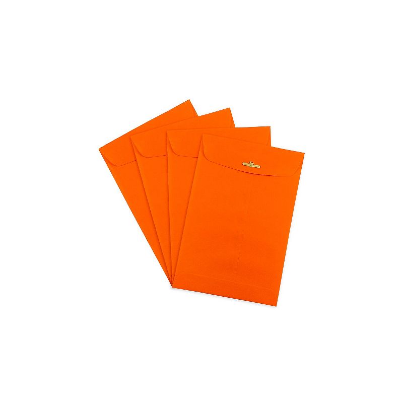 JAM Paper Open End Clasp Catalog Envelopes 6" x 9" Orange Recycled 100/Pack (V0128127), 3 of 5