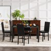 Hooseng Modern Luxurious Style 5/7 Piece Dining Room Table Set, Tempered Glass Top Dining Table Set for 4/6, Metal Frame And Upholstered Dining Chairs - 4 of 4