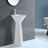 Fine Fixtures Pyramid Pedestal, Elegant One Piece Pedestal Sink - 2 of 4