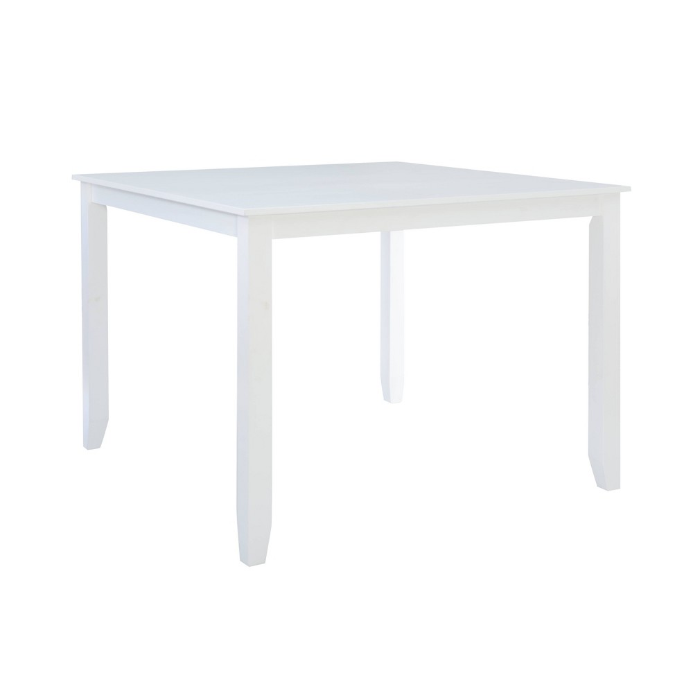 Photos - Dining Table Shelby Solid Wood Traditional Square Counter Height  White - P