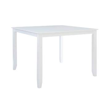 Shelby Solid Wood Traditional Square Counter Height Dining Table White - Powell