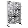 Grungis Patio Decorative Screen Metal Fence Privacy Screen with Hollow Geometric Pattern for Outside and Balcony,76" H×48" W - 2 of 4
