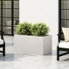 Okak 35"L Modern Raised Durable Outdoor Plant Pot, Large Square Planter for Patios, Gardens,Vegetables, Herbs, Flowers - 2 of 4