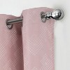 RT Designers Collection Celeste Shimmer Jacquard Polyester Grommet 2 Pack Window Curtain Panel Set 36" x 84" Blush - 3 of 4