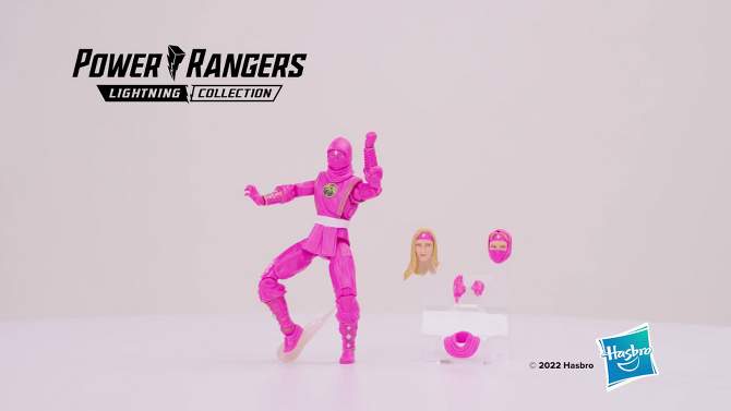 Power Rangers Lightning Collection Mighty Morphin Ninja Pink Ranger Action Figure (Target Exclusive), 2 of 18, play video