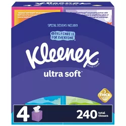 Kleenex Ultra Soft Facial Tissue Self-Care Awareness Pack - 4pk/65ct