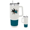 NHL San Jose Sharks White Colossus Travel Mug with Team Color Silicon Gripe - 40oz - 3 of 4