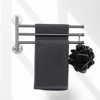 WOWOW 13.2 in. SUS 304 Stainless Steel Wall Mounted 3-Swivel Arms Towel Bar with Concealed Hardware - 2 of 4