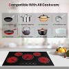 GASLAND CH90BS 36 Inches 5 Burners Built-in Ceramic Electric Cooktop, 240 V 8900 W, ETL Certificated, Knob Control - 4 of 4