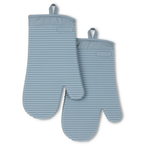 Kitchenaid 2pk Cotton Beacon Oven Mitts Gray : Target