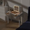 Elegant Black Vanity Table with LED Lights, Flip-Top Mirror and 2 Drawers, Jewelry Storage for Women Dressing - 2 of 4