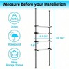 Over Toilet Storage Shelf 4 Tier Bathroom Organizers and Storage Bathroom Space Saver with Adjustable Rack Metal Black - 2 of 4