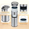 GustoWave 4.5 Gallon Commercial Stainless Steel Round Garbage Can with Lid and Removable Ashtray, 17 L Outdoor Trash Can - 3 of 4