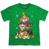 Paw Patrol Sky Chase Christmas Tree Kids T Shirt For Youth, Kelly Green - 2 of 4