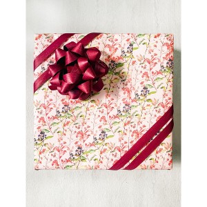 Waterleaf Paper Co. 100% Dissolvable Wrapping Paper, Wildberries and Sprouts, 18" W x 47" L (approx 6 sq-ft) - 1 of 4