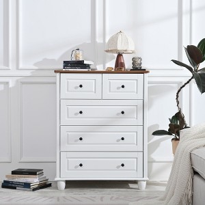 Bella Depot Modern Chest of Drawers Dresser Tall Wood Storage Cabinet for Living Room, Entryway, Hallway - 1 of 4