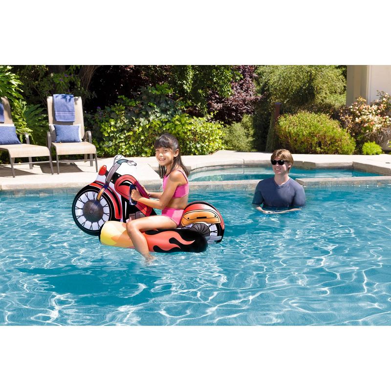Poolmaster Motorcycle Inflatable Swimming Pool Float, 5 of 10