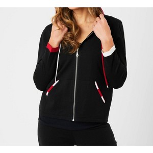 Women's Stripe Detail Hoodie - Angel Apparel - 1 of 4