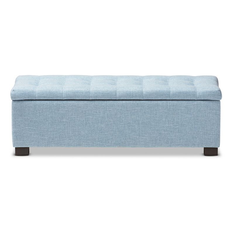 Roanoke Modern And Contemporary Fabric Upholstered Grid - Tufting Storage Ottoman Bench - Baxton Studio, 5 of 10