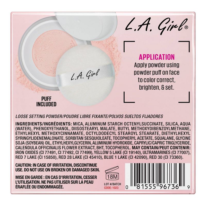 L.A. Girl Pro Pink Loose Brightening &#38; Setting Powder - 0.176oz, 3 of 6