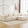 108" 3 Piece Modular Sectional Sofa, Cloud Sectional Couch with L-Shape Chaise/Deep Seat/Armrest/Plush Corduroy Fabric, No Assembly Required - 2 of 4