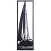 Shadows of A Sailboat in Water Metal Wall Decor Matte Black - StyleCraft: Iron Abstract Nautical Art, Vertical Orientation - image 3 of 4