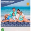 Waterproof Outdoor Rug for Patio 5x8/6x9 Reversible Plastic Straw Trellis Carpet, Modern Geometric Lattice Indoor/Outdoor - 4 of 4