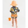 RuffleButts Baby/Toddler Girls UPF50+ Long Sleeve One Piece Rash Guard - 4 of 4