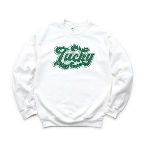 Simply Sage Market Women's Graphic Sweatshirt Lucky Retro Rough - 1 of 3