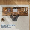 Antique White Farmhouse Office Desk (59") with Embossed Top–4 Drawers & Storage Cabinet, Wooden Teacher Desk for Home Office,Bedroom, or Study - 3 of 4