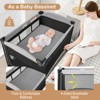 Infans 5 in 1 Portable Baby Playard Nursery Center  w/ Cradle & Storage Basket - 3 of 4