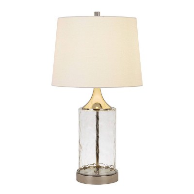 28.5" Forssa Clear Glass Table Lamp Chrome - Cal Lighting