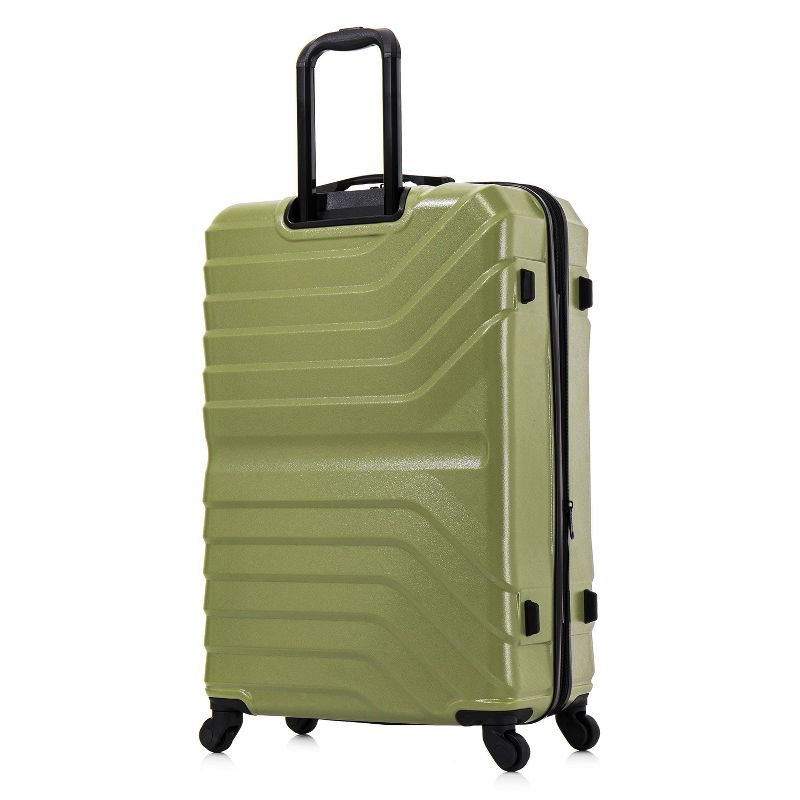 InUSA Aurum Lightweight Hardside Large Checked Spinner Suitcase - Green, 6 of 19