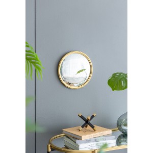 D11inGold Round Mirror, Circle Mirror with Iron Frame for Living Room Bedroom Vanity Entryway Hallway - 1 of 1