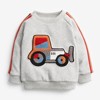 MyKids-USA Baby Boy Cartoon Truck Pattern Side Striped Design Hoodie & Trousers Warm Sets - 2 of 4