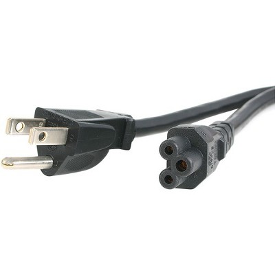 StarTech.com 6 ft Standard Laptop Power Cord - NEMA 5-15P to C5 -Slot Laptop Computer Power Cable - Power cable - IEC 320 EN 60320 C5 (F)