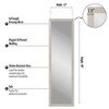 Americanflat Over The Door Mirror - Door Mirror for Bedroom, Bathroom, Dorm, Long Full Body Mirror with Hanger and Shatter-Resistant Glass - Driftwood - 3 of 4
