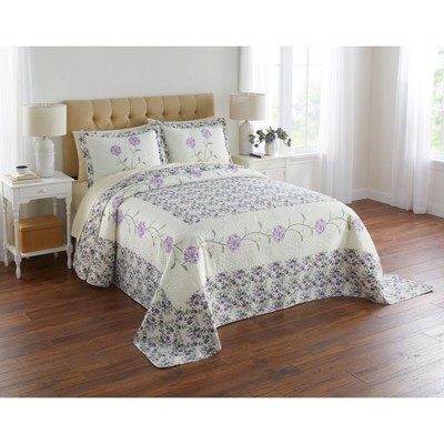 Brylanehome Margaret Embroidered Bedspread - Full, Purple : Target