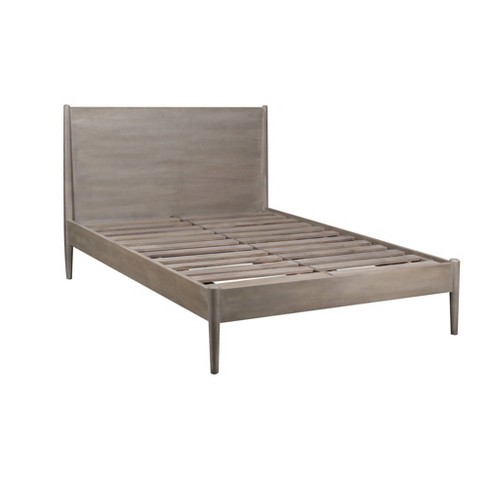 Sierra Wood Platform Adjustable Bed Driftwood - New Heights: Rustic ...