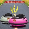 Jojoka 12V Kids Bumper Car with Remote Control 360° Spin 3 Speed Modes LED Flashing Lights Safety Belt Music & Dual Joysticks - 4 of 4