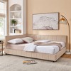 Sapphtopaz Daybed Bed Frame with Tufted Upholstered Sofa Bed with Armrests and Wood Slats Support Beds for Apartment, Bedroom - 2 of 4
