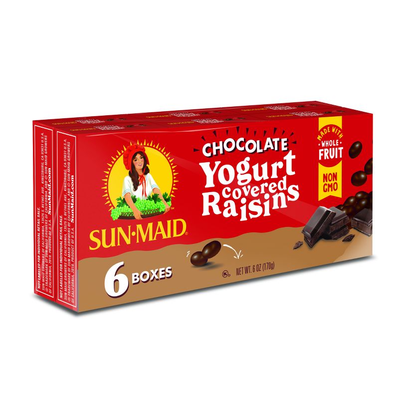 Sun Maid Chocolate Yogurt Raisins - 6ct, 4 of 17