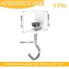 Unique Bargains Steel Adjustable Hanging Bag Desk Mount Utility Rabbit J Hooks 4 Pcs - 2 of 4