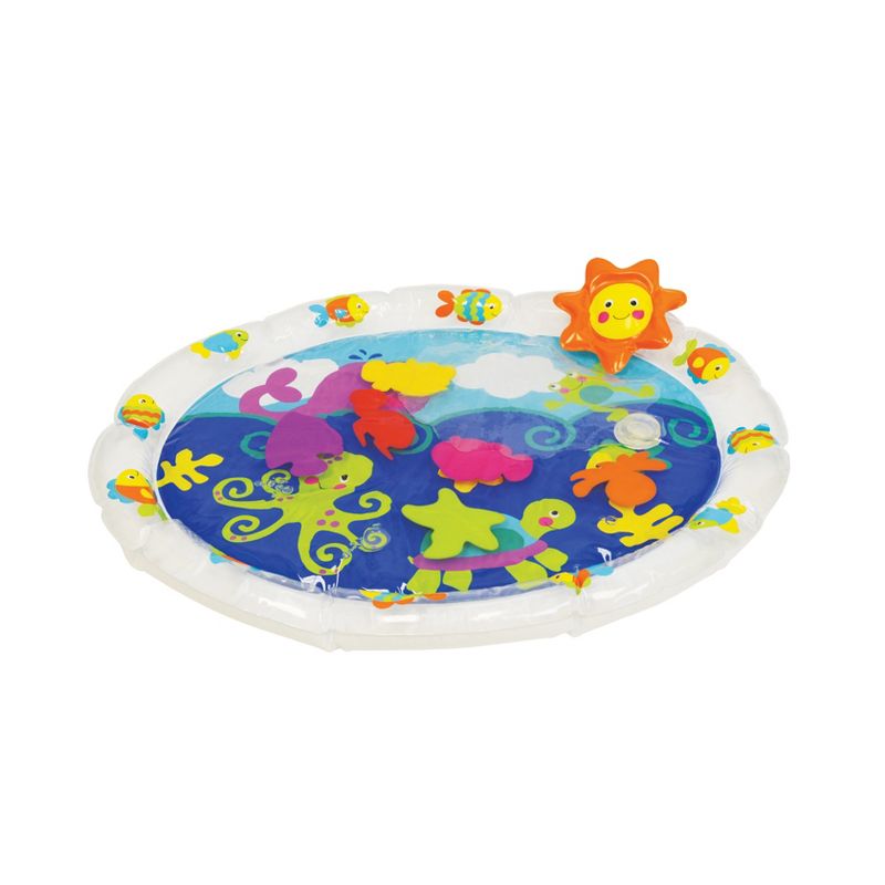 Kidoozie Pat 'n Laugh Water Mat for Infants and Toddlers ages 3-18 months - Encourage Tummy Time with 6 Fun Floating Sea Friends to Discover, 1 of 8